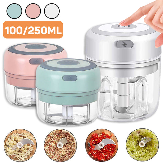 Mini Electric Garlic Chopper - USB Rechargeable Food Processor for Kitchen