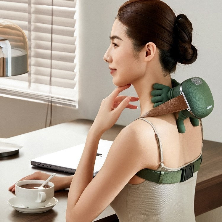 Wireless Electric Neck & Shoulder Massager - Rechargeable Muscle Relief Device