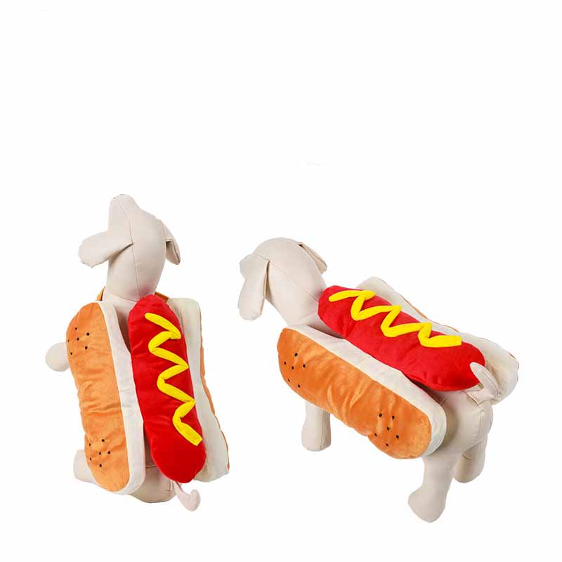 Funny Halloween Costumes For Dogs Puppy Pet Clothing Hot Dog Design