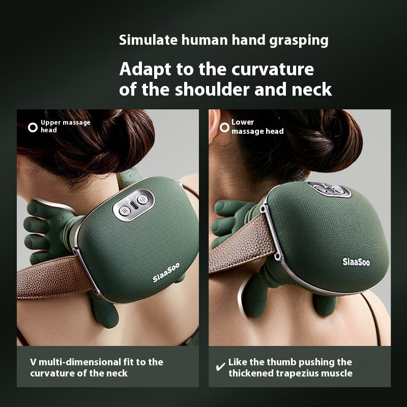 Wireless Electric Neck & Shoulder Massager - Rechargeable Muscle Relief Device
