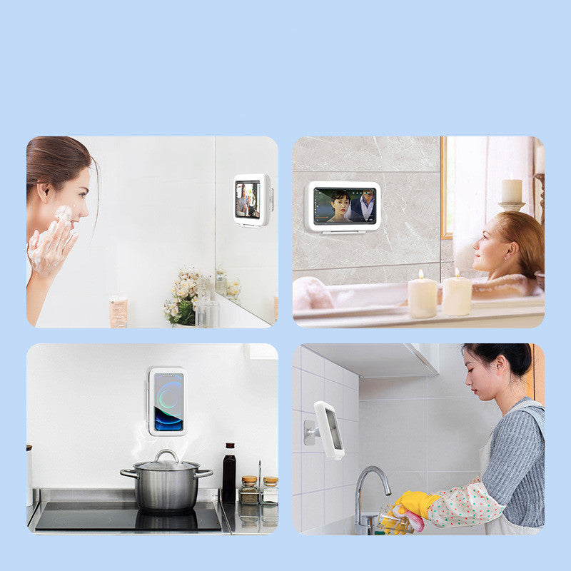 Waterproof Shower Phone Holder - Touch Screen Wall Mount Case for Bathroom & Kitchen