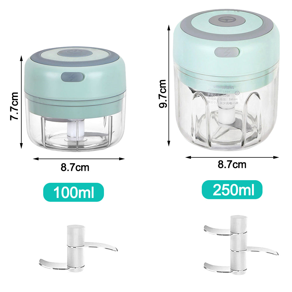 Mini Electric Garlic Chopper - USB Rechargeable Food Processor for Kitchen