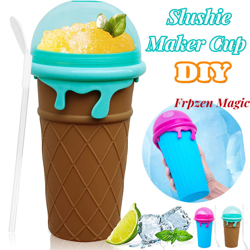 500ml Slushy Maker Cup - Quick-Frozen Smoothie & Juice Bottle for Summer