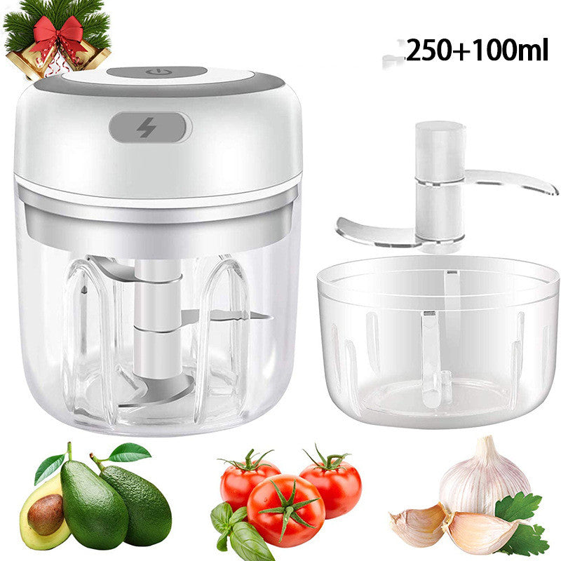Mini Electric Garlic Chopper - USB Rechargeable Food Processor for Kitchen