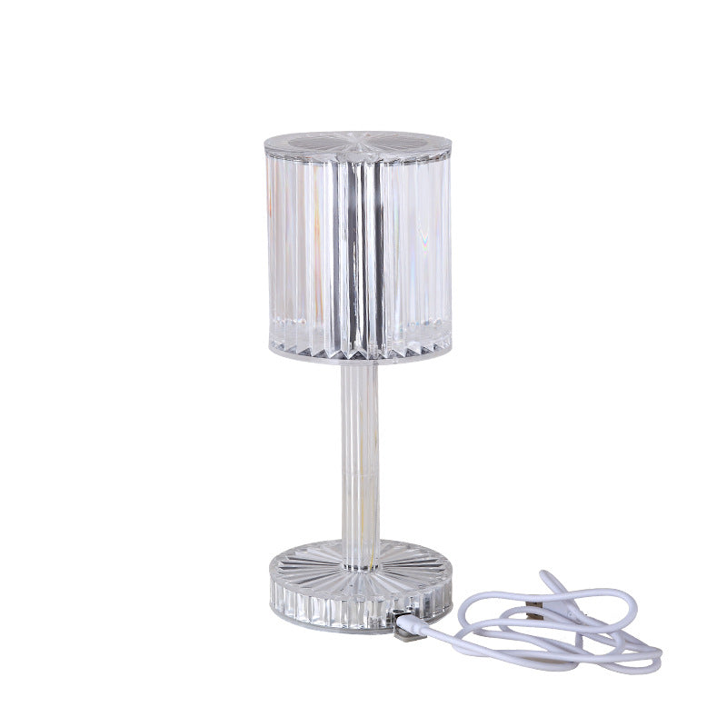 Crystal Diamond Table Lamp - Romantic Warm LED Bedside Light
