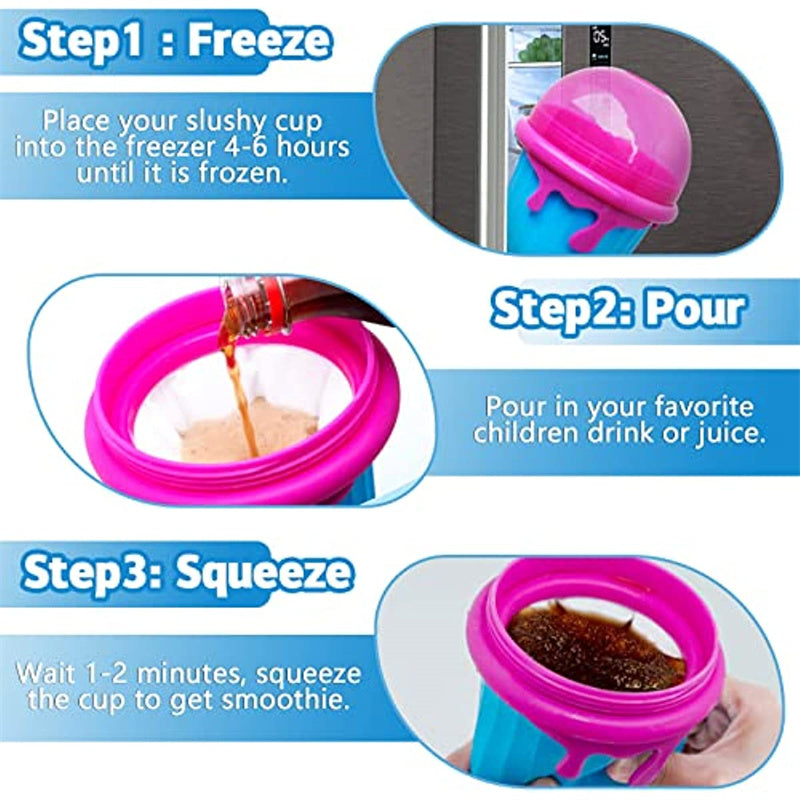 500ml Slushy Maker Cup - Quick-Frozen Smoothie & Juice Bottle for Summer