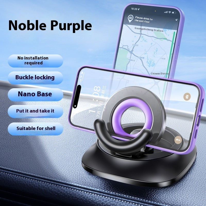Magnetic Phone Holder with Vacuum Suction - Foldable Adjustable Car Mount