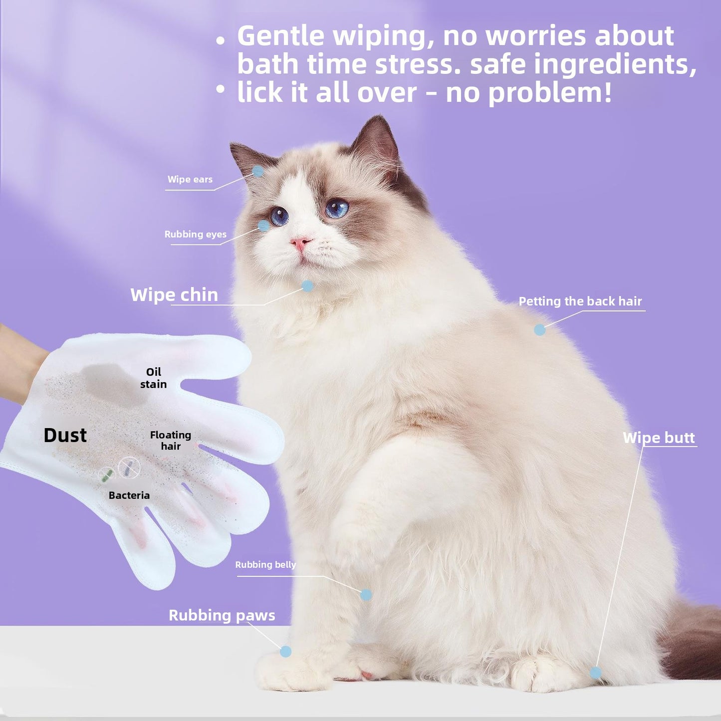 Pet Cleaning Gloves Wipes