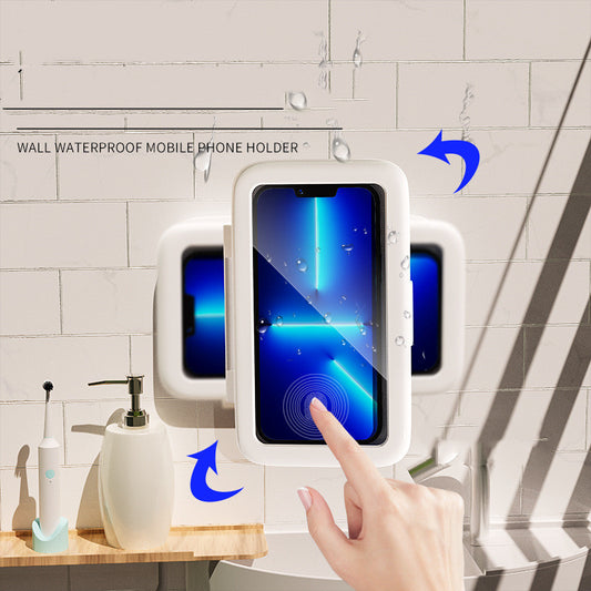 Waterproof Shower Phone Holder - Touch Screen Wall Mount Case for Bathroom & Kitchen