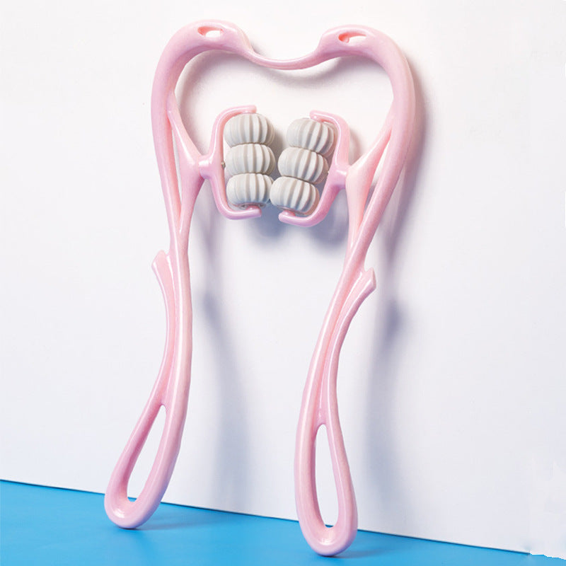 6-Wheel Manual Neck Massager - Muscle Relief Roller for Neck, Shoulders & Back